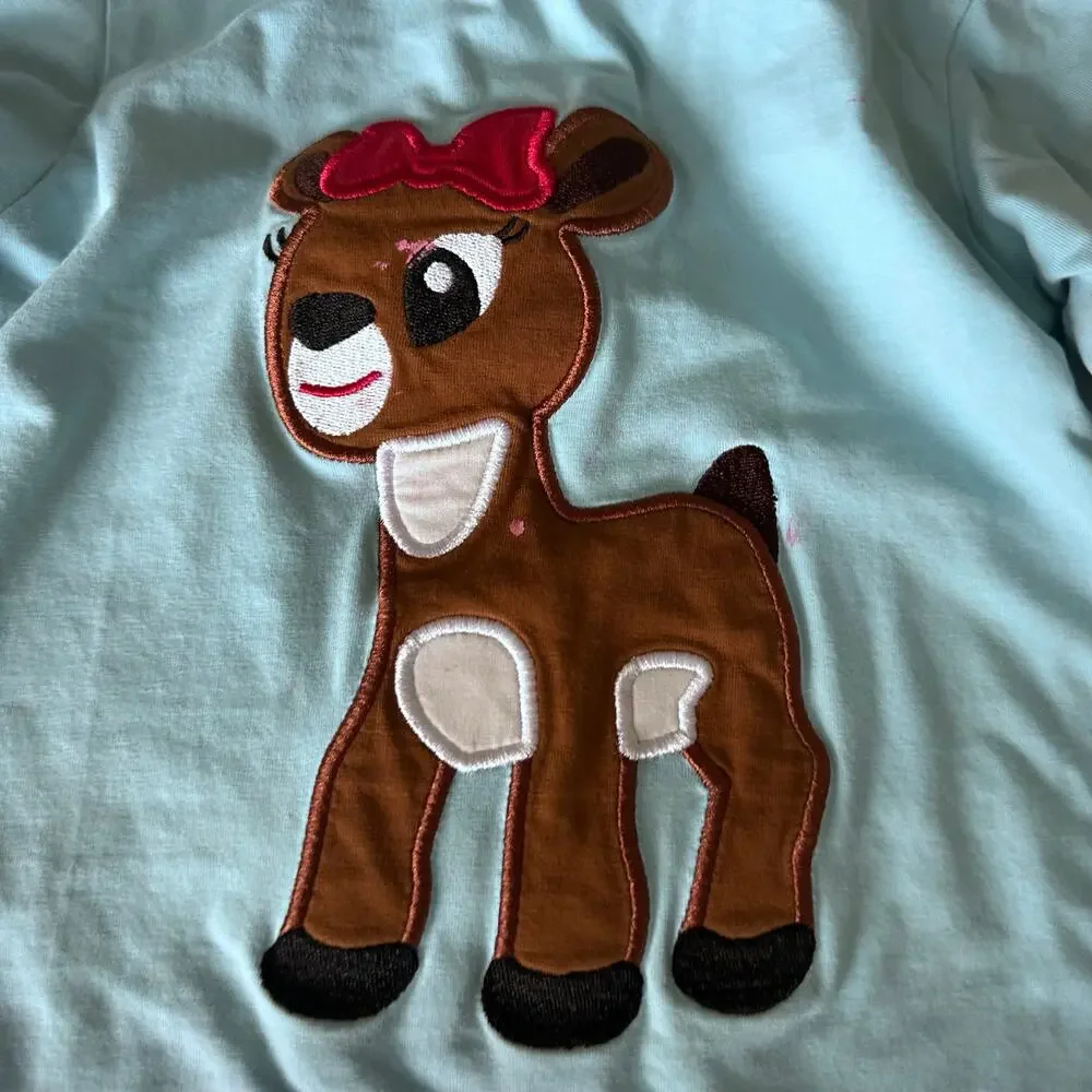 Smock Monkey Christmas deer tee